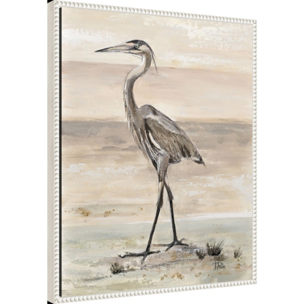 Elegant Egret Framed Canvas Art Print