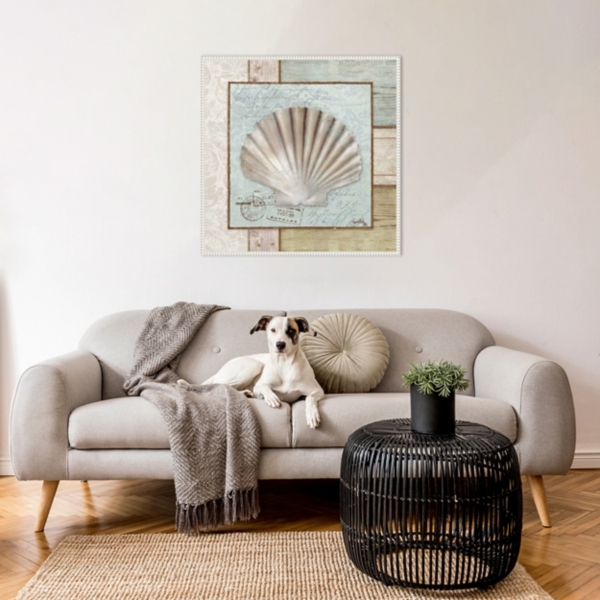 Traveling by Sea I Framed Canvas Art Print