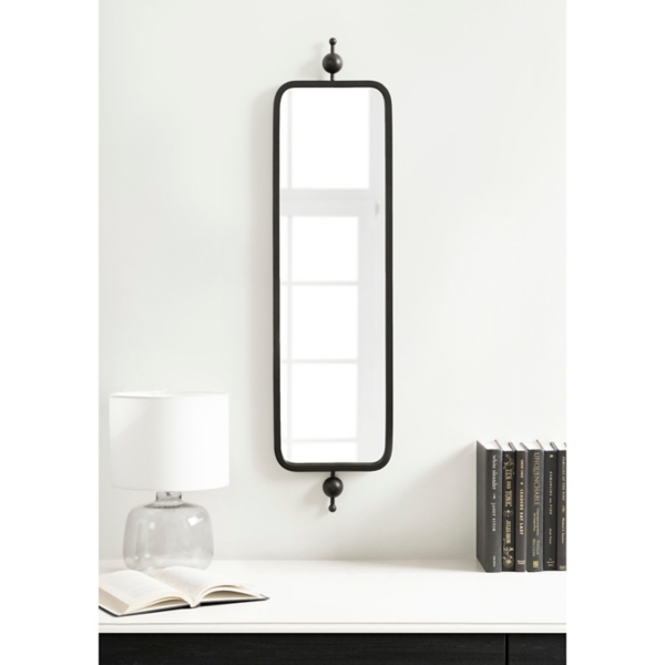 Kasota Black Slim Rectangle Wall Mirror