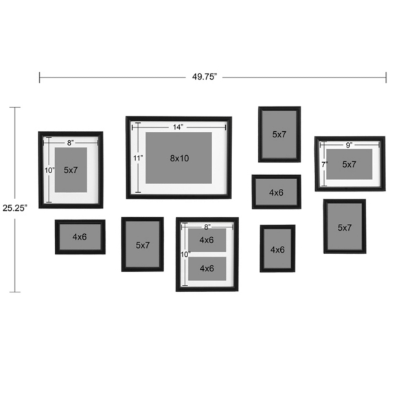 Glam Black 10-pc. Gallery Wall Frame Set