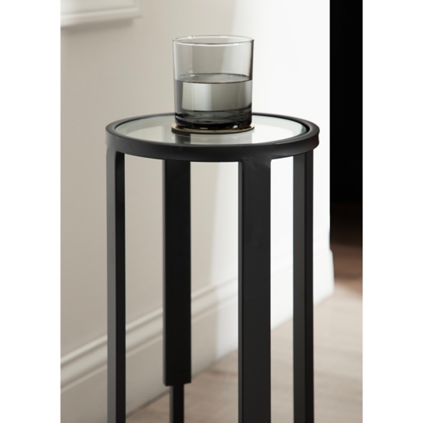 Black Metal & Glass Ravalli Drink Table