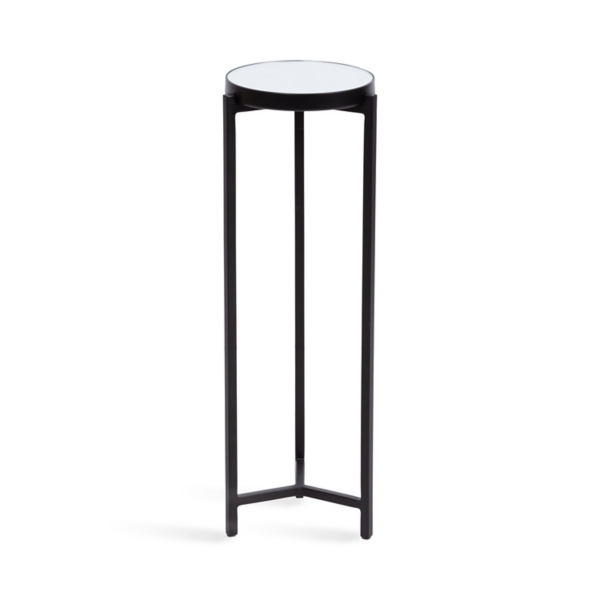 Black Metal Mirrored Tabletop Aguilar Drink Table | Kirklands Home
