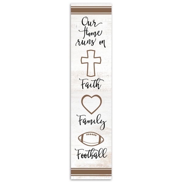 Faith Family Football Porch Board