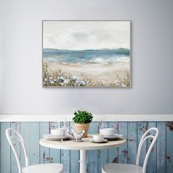 Shoreline Splendor Framed Canvas Art Print