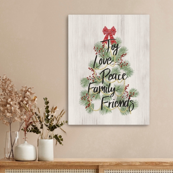 Christmas Tree Sentiment Canvas Print