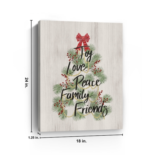 Christmas Tree Sentiment Canvas Print