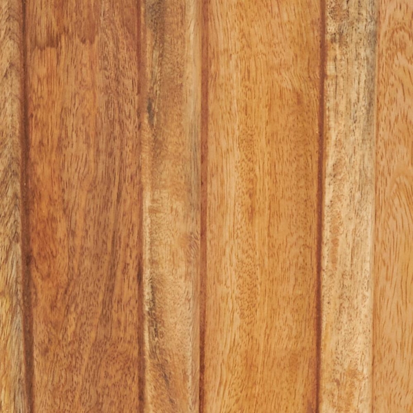 Mango Wood Ridged Drum Accent Table