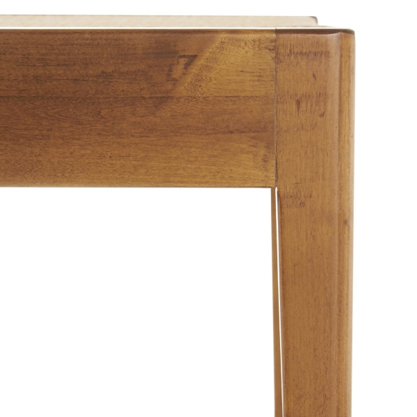 Woven Rope and Birch Wood Stool Ottoman