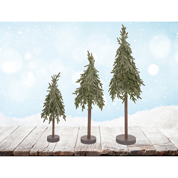 Foam Shaggy Christmas Trees, Set of 3