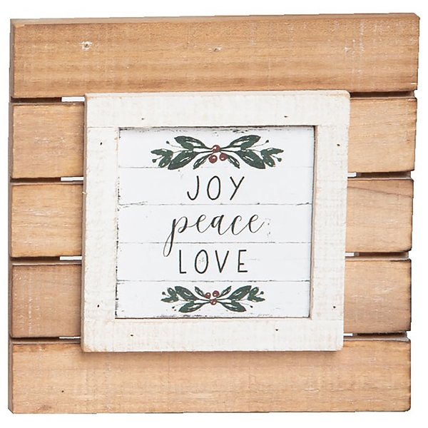 Tabletop Wood Plank Christmas Plaques, Set of 3