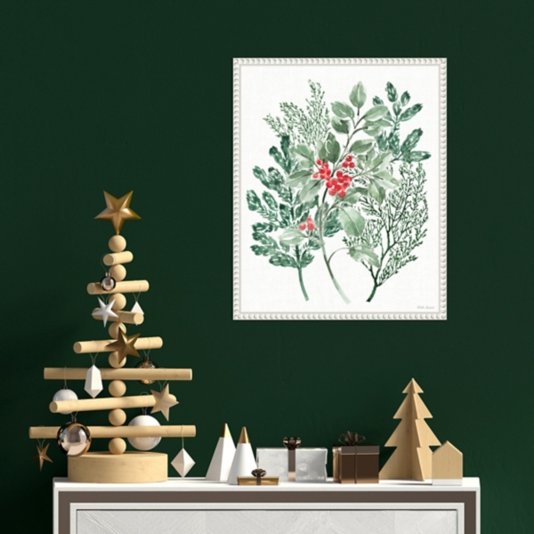 Classic Holly Framed Canvas Art Print