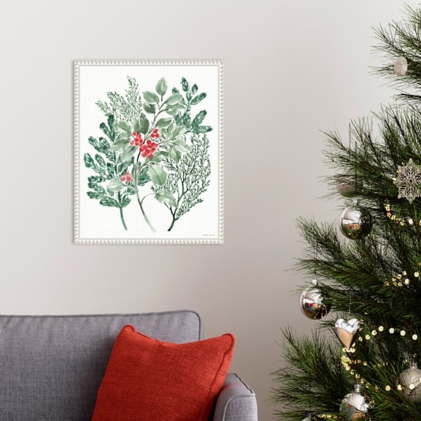 Classic Holly Framed Canvas Art Print