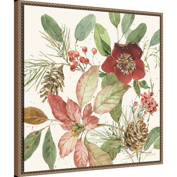 Winter Blooms Framed Canvas Art Print