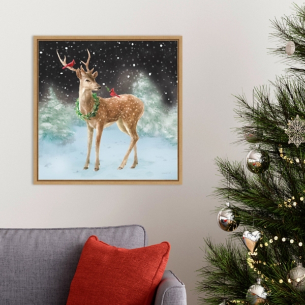 Woodland Celebration Framed Canvas Art Print