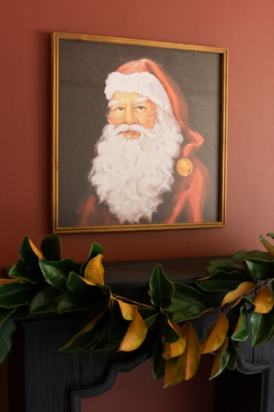 Santa Claus Portrait Gold Framed Art Print