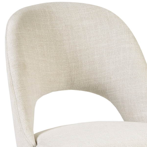 Cut-Out Pecan Wood Dining Chairs