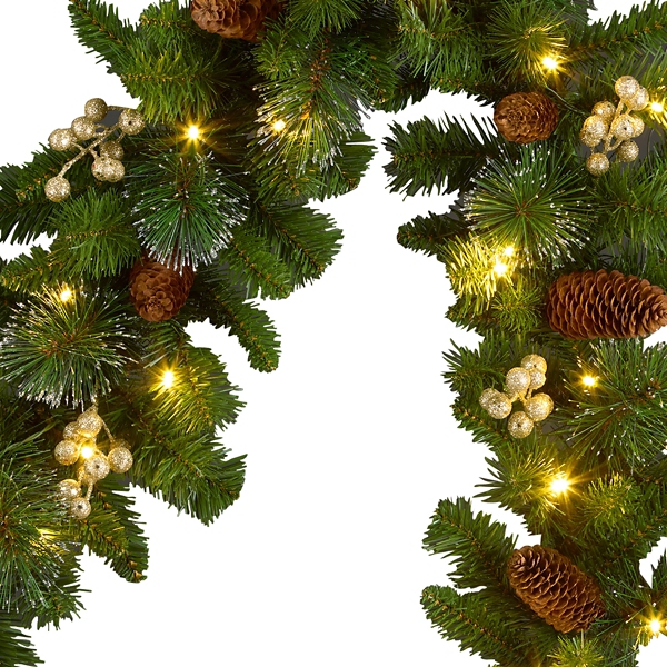Pre-Lit Crestwood Gold Spruce Christmas Garland