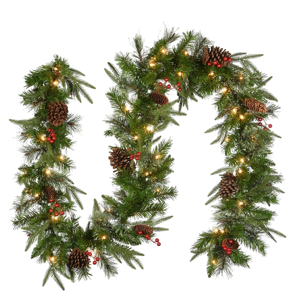 Pre-Lit Colonial Fir Christmas Garland