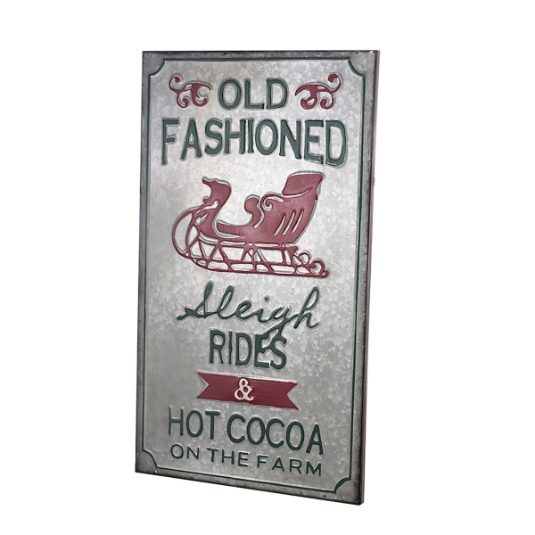 Old Fashioned Sleigh Rides Tin Wall Sign