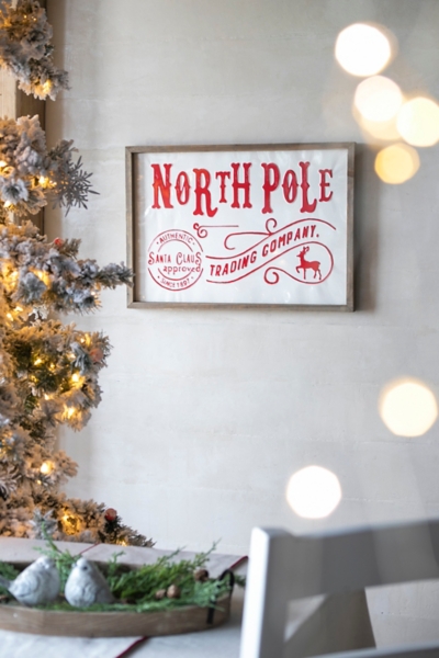 North Pole Trading Post Wall Plaque