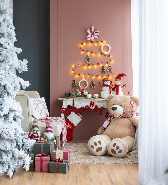 Red Wool Merry Christmas Banner