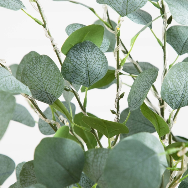 Pre-Lit Warm LED Eucalyptus Plant