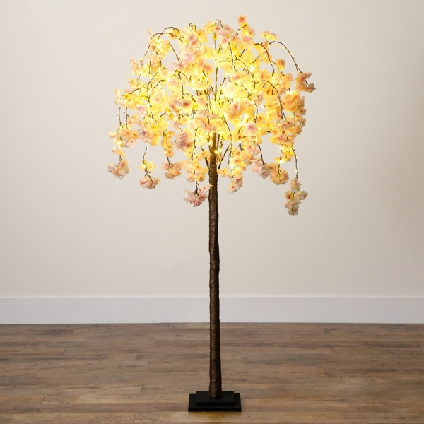 Pre-Lit Warm LED Cherry Blossom Tree, 5 ft.