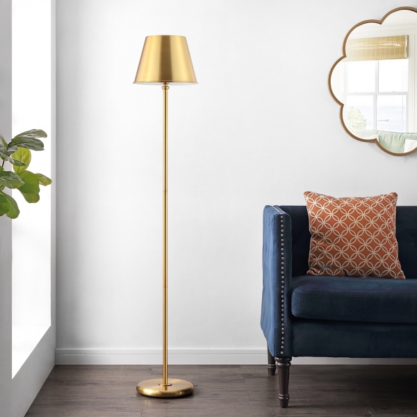 Gold Metal Asher Floor Lamp