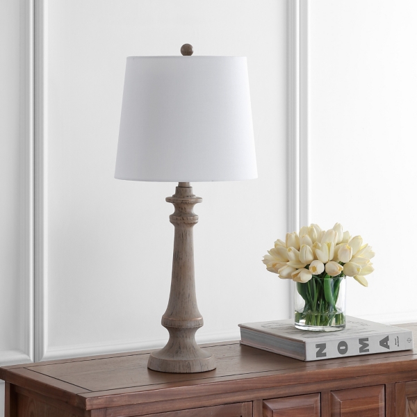 Tan Tapered Column Rhett Table Lamp