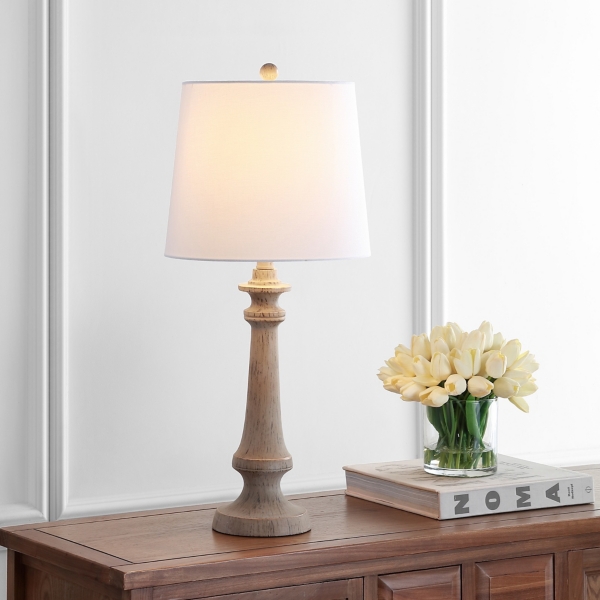 Tan Tapered Column Rhett Table Lamp