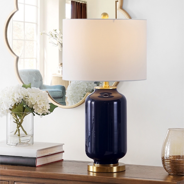 Amaia Dark Blue Glass Table Lamp