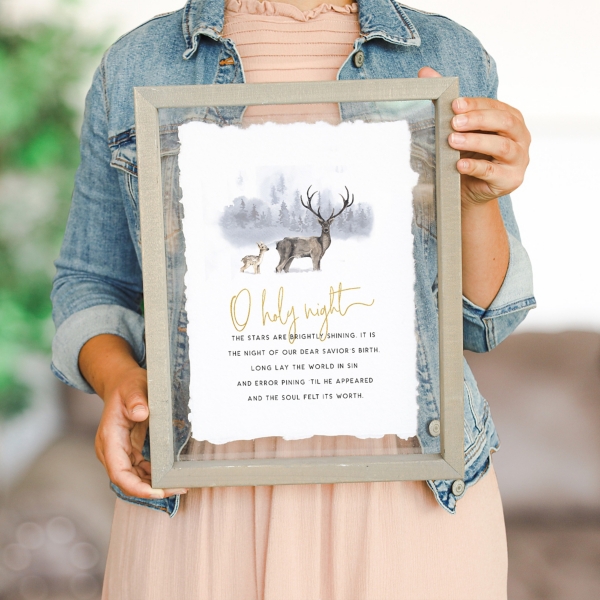 Oh Holy Night Framed Wall Plaque