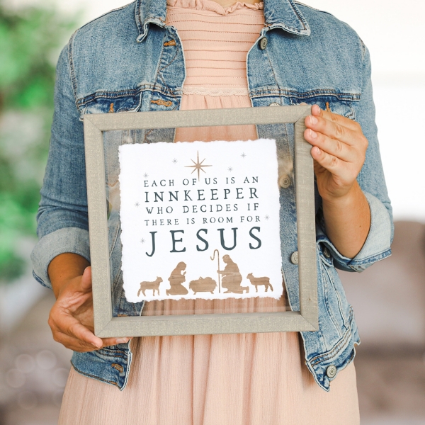 Room for Jesus Framed Wall Plaque