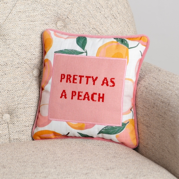 Pretty as a Peach Throw Pillow