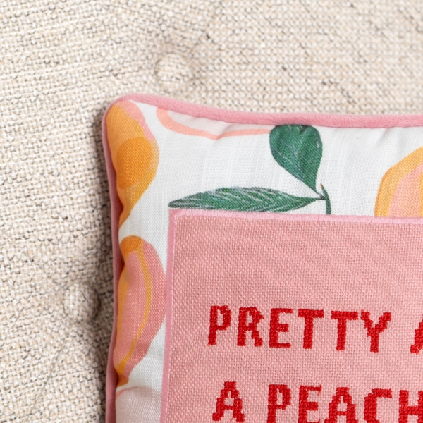 Pretty as a Peach Throw Pillow