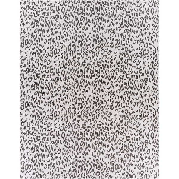 Cauli Black Leopard Print Outdoor Rug, 7x10