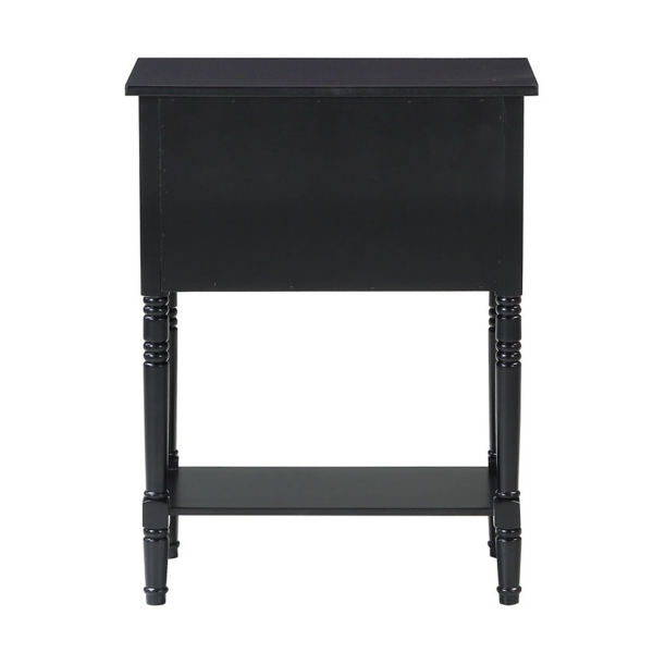 3-Drawer Turned Legs Accent Table