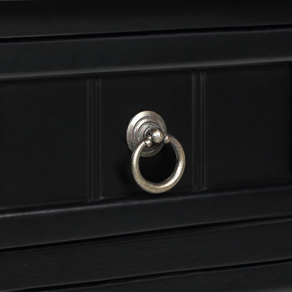 3-Drawer Turned Legs Accent Table