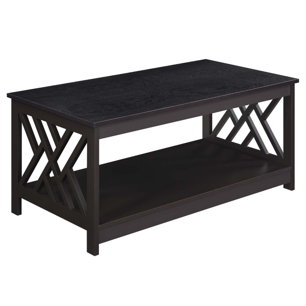 Espresso Cut-Out Sides Coffee Table