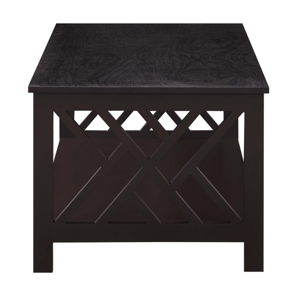 Espresso Cut-Out Sides Coffee Table