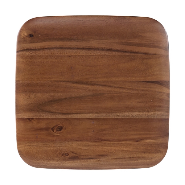 Calais Natural Rubber Wood Accent Table