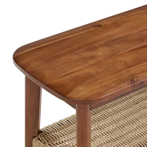 Calais Natural Rubber Wood Bench