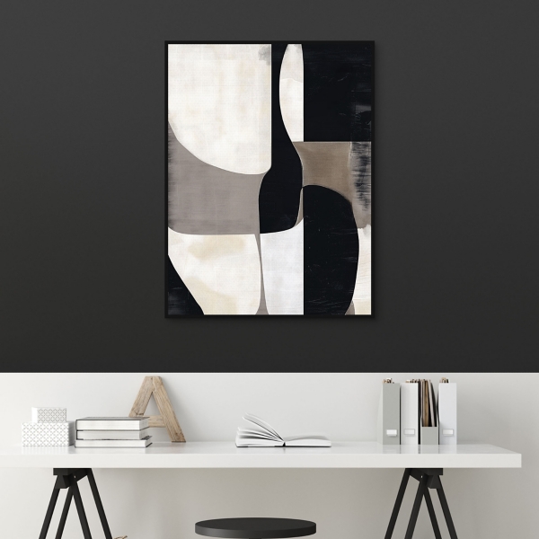 Bold Geometry I Framed Canvas Art Print