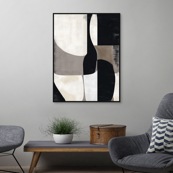Bold Geometry I Framed Canvas Art Print