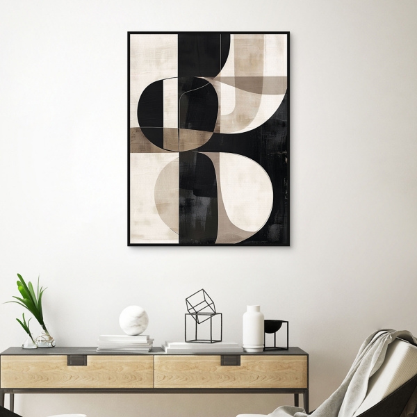 Bold Geometry II Framed Canvas Art Print