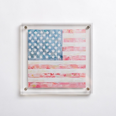 Watercolor Patriotic Flag Decorative Tray