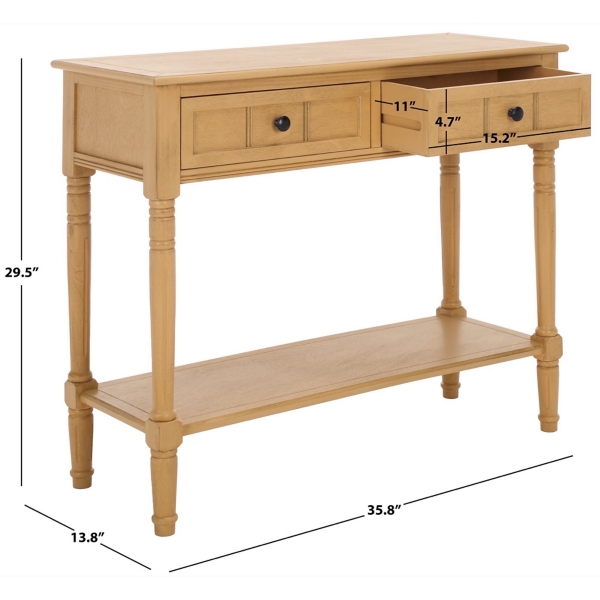 Natural 2-Drawer Samantha Console Table