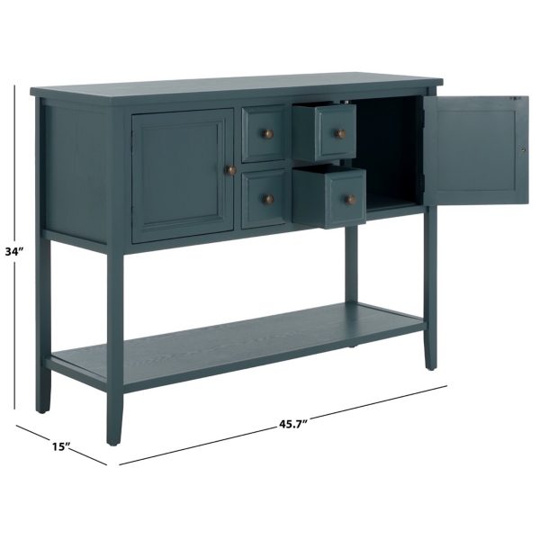 Slate Teal 4-Drawer Charlotte Sideboard