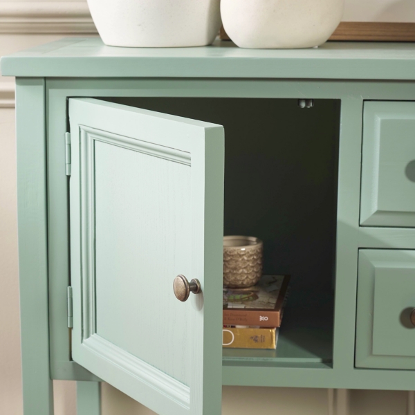 Seafoam Green 4-Drawer Charlotte Sideboard