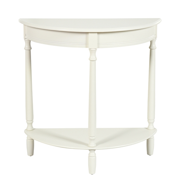 White Half Moon Tinslee Console Table